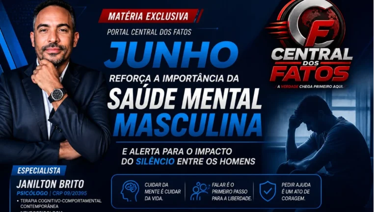 Junho reforça a importância da saúde mental masculina e alerta para o impacto do silêncio entre os homens
